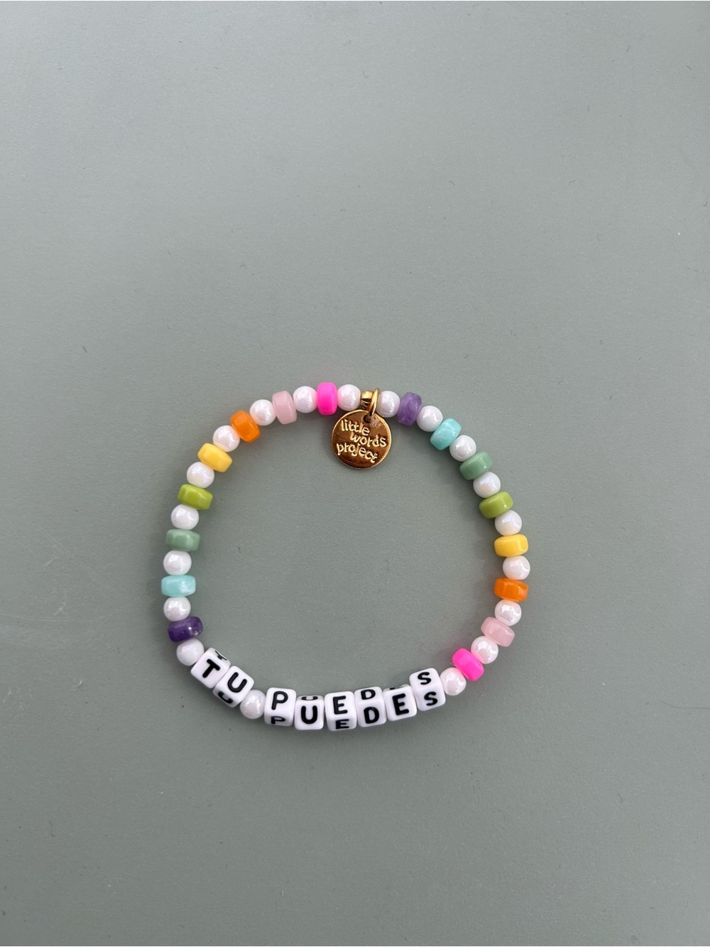 Little Words Project Multicolor 'Tú Puedes' Beaded Stretch Bracelet